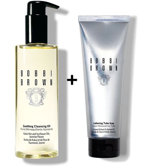 soothing cleansing oil + extra bright advanced foaming cleanser soothing cleansing oil + extra bright advanced foaming cleanser